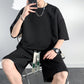 Ensemble survêtement homme grande taille à manches courtes et short