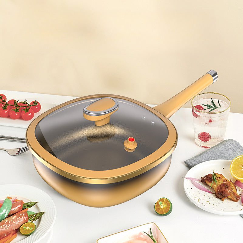 🍳 50% DE RÉDUCTION ! ✨ Casserole Anti-Adhésive en Alliage de Titane 12 Pouces - Cuisson Saine sans Produits Chimiques, Poignées Froides et Lavable au Lave-Vaisselle 🔥📦
