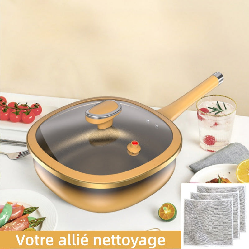 🍳 50% DE RÉDUCTION ! ✨ Casserole Anti-Adhésive en Alliage de Titane 12 Pouces - Cuisson Saine sans Produits Chimiques, Poignées Froides et Lavable au Lave-Vaisselle 🔥📦