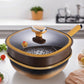 🍳 50% DE RÉDUCTION ! ✨ Casserole Anti-Adhésive en Alliage de Titane 12 Pouces - Cuisson Saine sans Produits Chimiques, Poignées Froides et Lavable au Lave-Vaisselle 🔥📦