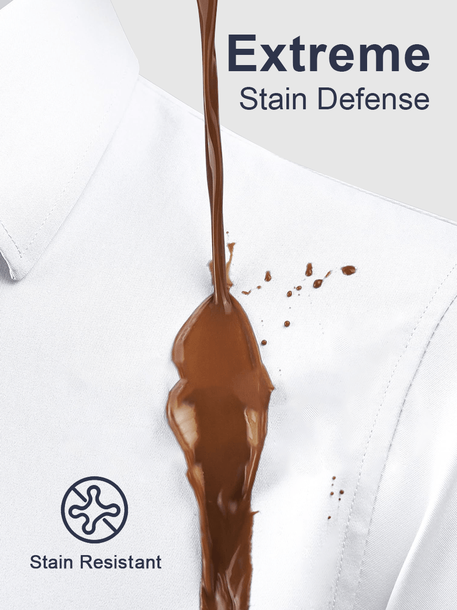 🔥 50 % de réduction ! 👔✨ 👑 Fliwos Chemise Extensible avec Triple Protection Sans Repassage pour Hommes