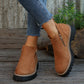 Bottines à bout rond pour femmes avec fermeture à glissière latérale