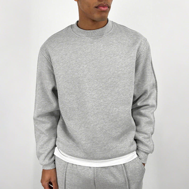 🔥Décontracté et élégant✨Ensemble 2 pièces pour homme composé d'un haut uni et d'un pantalon de jogging taille haute