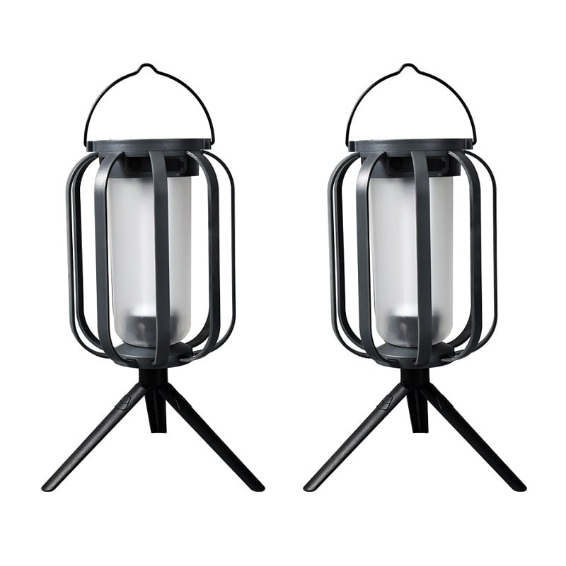 Lampe d'extérieur en forme de lanterne solaire avec 4 modes d'éclairage