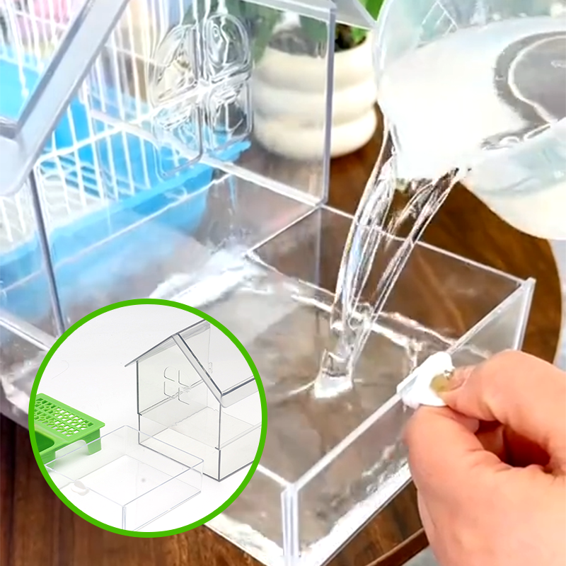 🦜Mangeoire externe coulissante pour perroquets🐦