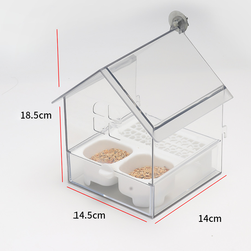 🦜Mangeoire externe coulissante pour perroquets🐦
