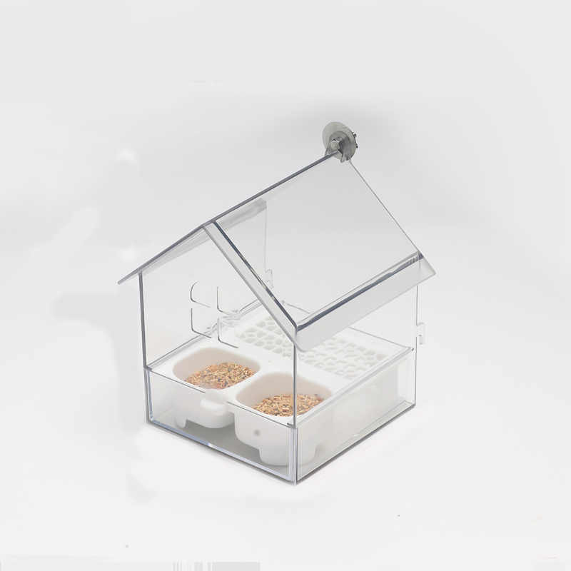 🦜Mangeoire externe coulissante pour perroquets🐦
