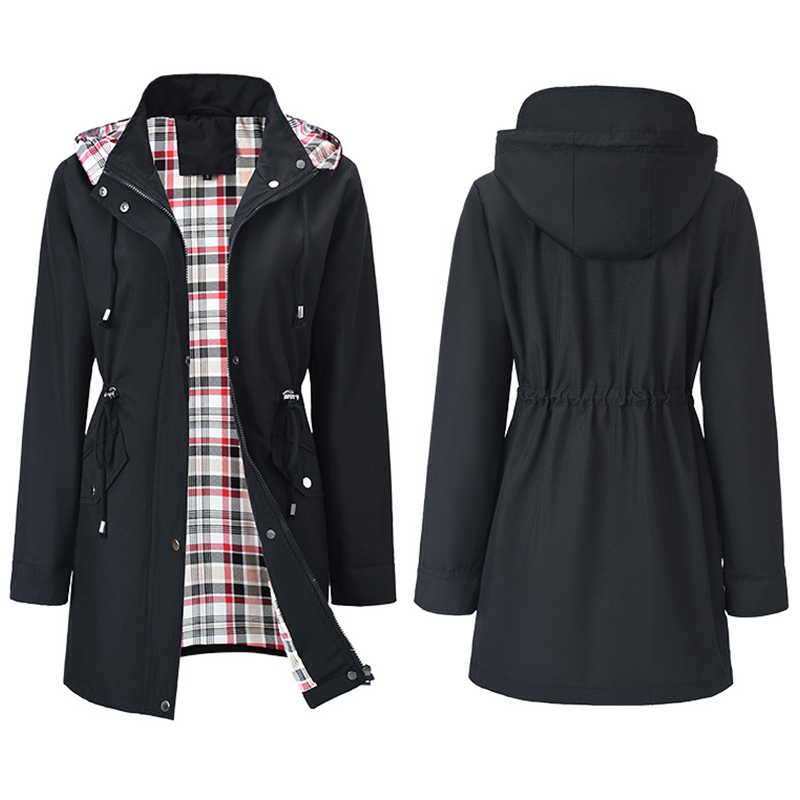 🔥Promotion du dernier jour : 50 % de réduction🧥Trench-coats longs imperméables à capuche pour femmes