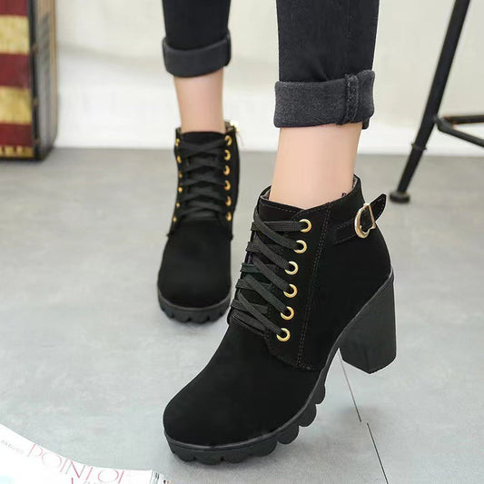 Bottes Femme à Talon Block Semelle Épaisse💥💥achetez-en 2  la livraison est gratuite