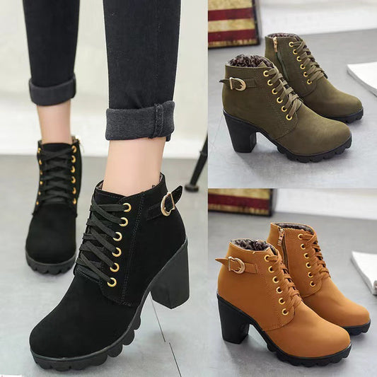 Bottes Femme à Talon Block Semelle Épaisse💥💥achetez-en 2  la livraison est gratuite