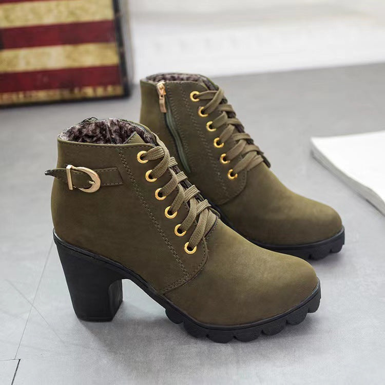Bottes Femme à Talon Block Semelle Épaisse💥💥achetez-en 2  la livraison est gratuite