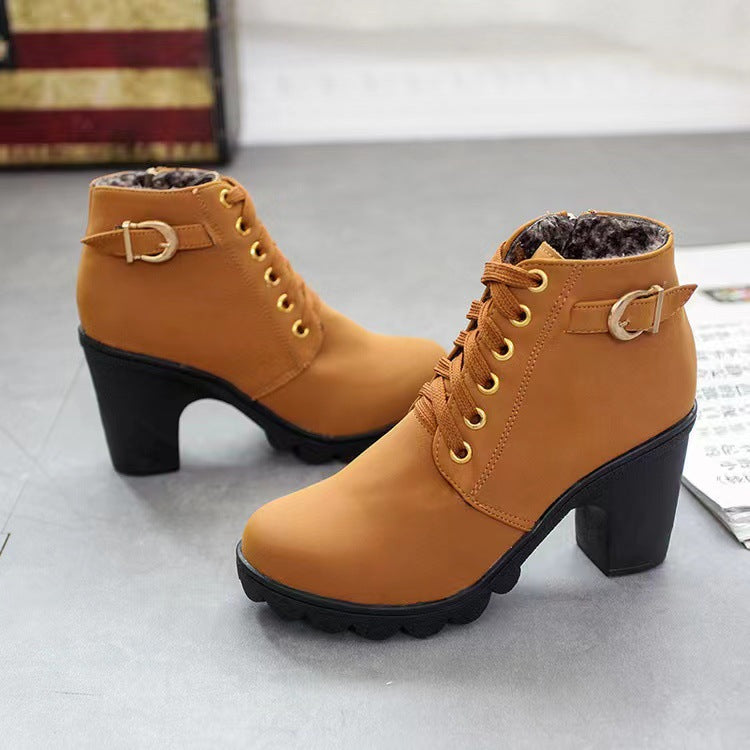 Bottes Femme à Talon Block Semelle Épaisse💥💥achetez-en 2  la livraison est gratuite