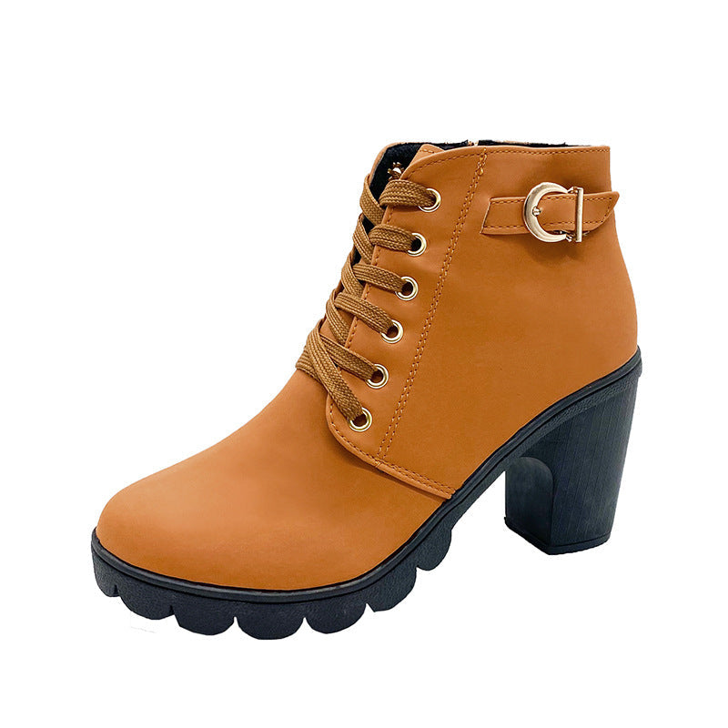 Bottes Femme à Talon Block Semelle Épaisse💥💥achetez-en 2  la livraison est gratuite