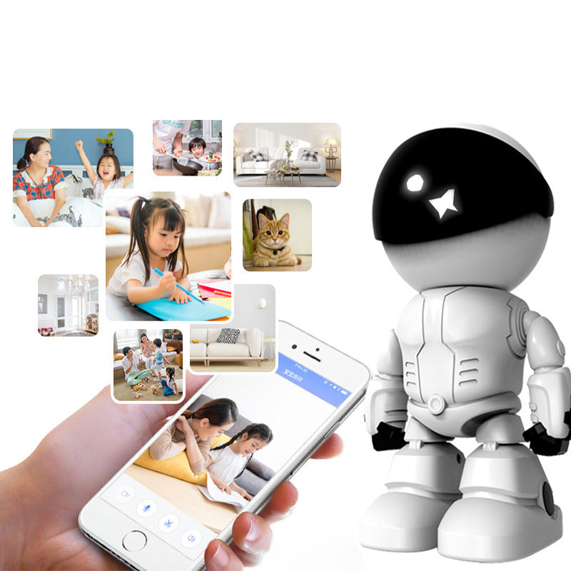🔥 49% de réduction Hot Sale Caméra en Forme de Robot Intérieur Sans Fil avec Détection de Mouvement - 🛬