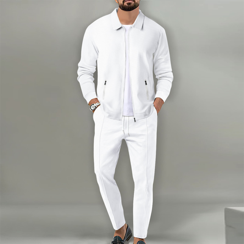 Élégant ensemble 2 pièces composé d'une veste et d'un pantalon de jogging pour homme【Livraison gratuite】