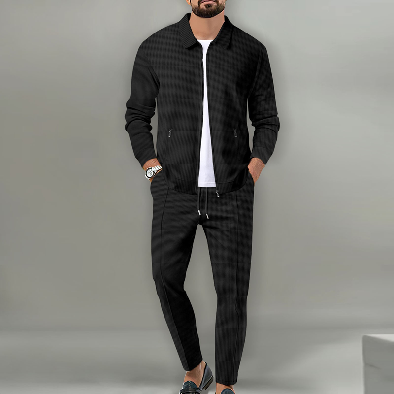 Élégant ensemble 2 pièces composé d'une veste et d'un pantalon de jogging pour homme【Livraison gratuite】