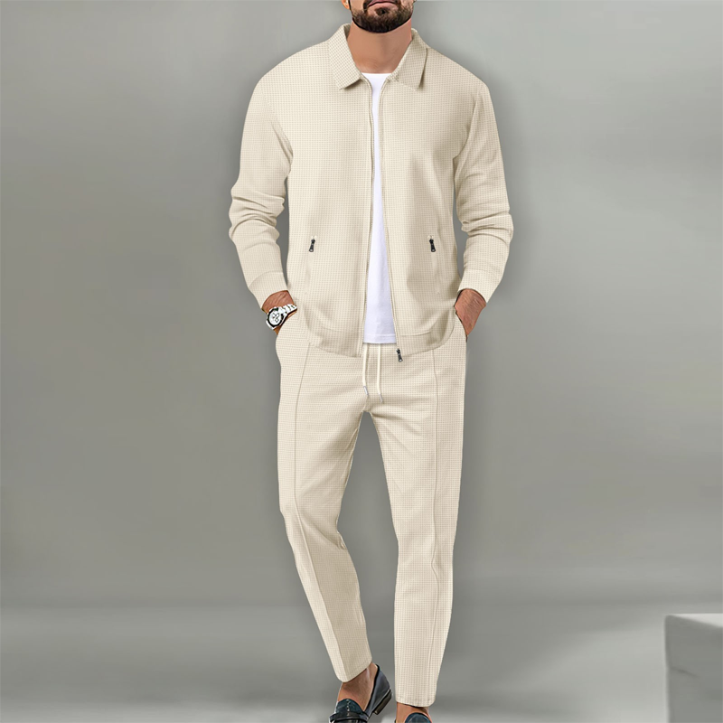 Élégant ensemble 2 pièces composé d'une veste et d'un pantalon de jogging pour homme【Livraison gratuite】