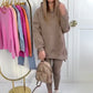 Ensemble élégant composé d'un sweat à capuche et d'un pantalon pour femmes