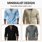 🔥Soldes exceptionnelles‼️Chemise unie décontractée à col montant pour homme