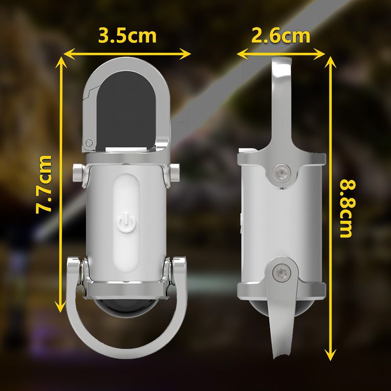 1200LM Mini Lampe Torche à Porte-Clés Ultra Brillante Étanche