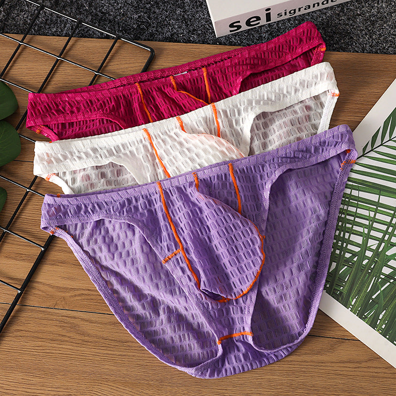 Slip taille basse en maille dentelle pour homme