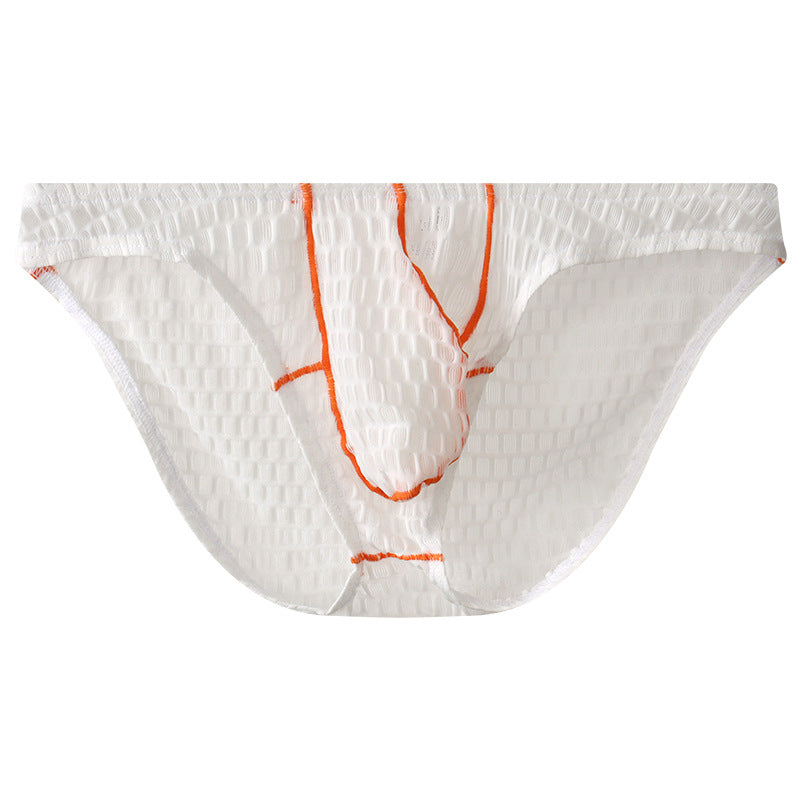 Slip taille basse en maille dentelle pour homme