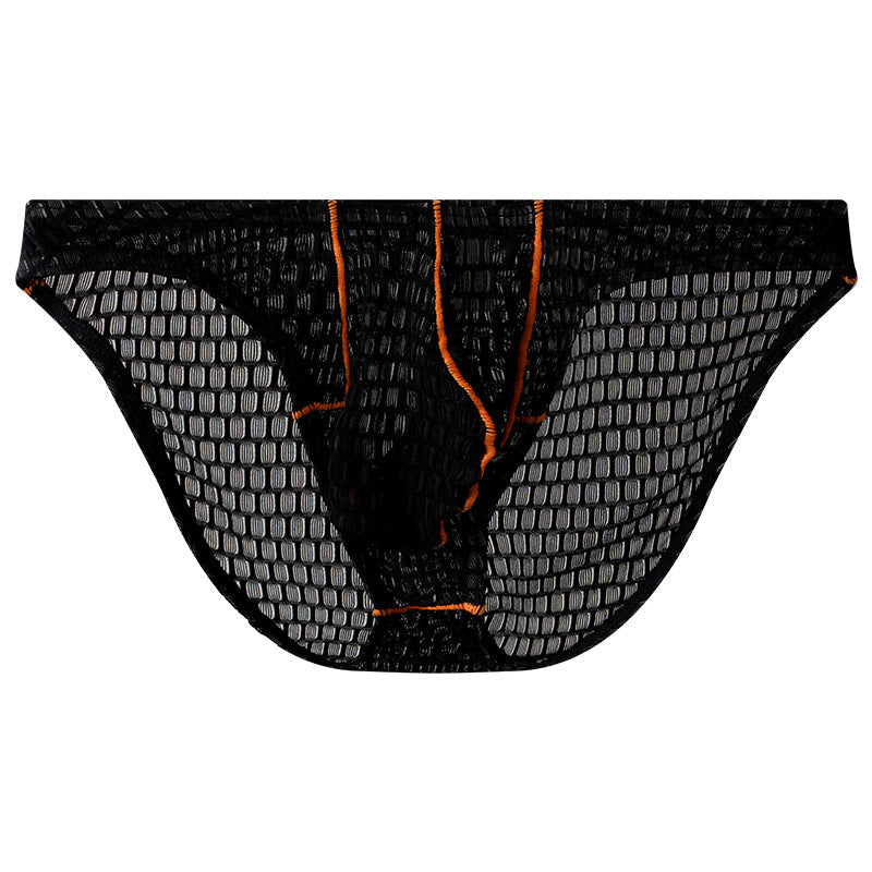 Slip taille basse en maille dentelle pour homme