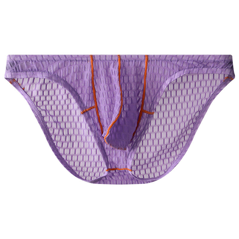 Slip taille basse en maille dentelle pour homme