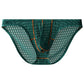 Slip taille basse en maille dentelle pour homme