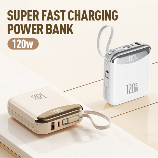 Batterie externe à recharge ultra rapide 120 W avec câbles