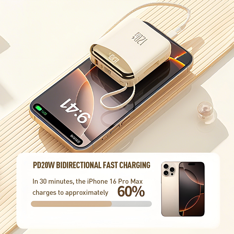Batterie externe à recharge ultra rapide 120 W avec câbles