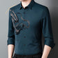 Chemise à manches longues imprimée dragon pour homme