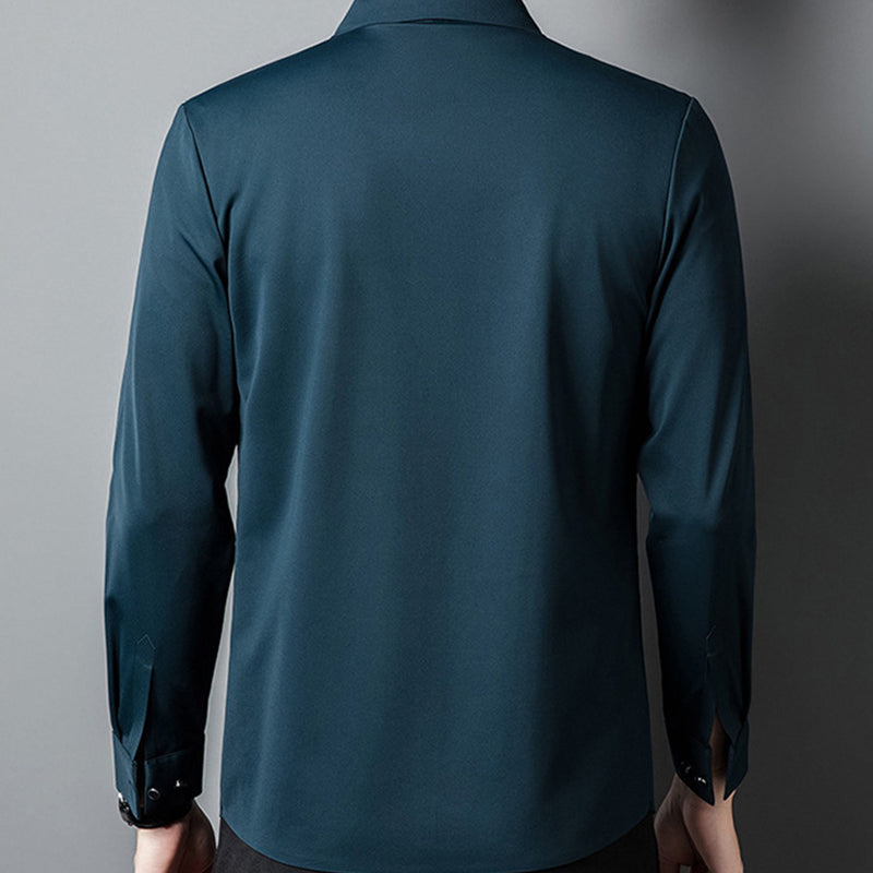 Chemise à manches longues imprimée dragon pour homme