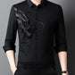 Chemise à manches longues imprimée dragon pour homme