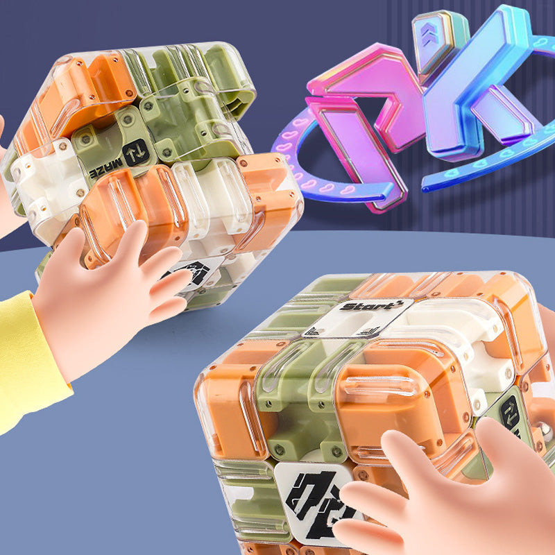 Casse-Tête Cube à Rouler avec Labyrinthe 3D Amusant