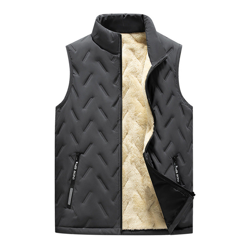 💖VENTE FLASH -50%✨️❄️Gilet matelassé décontracté sans manches unisexe avec doublure en polaire