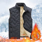 💖VENTE FLASH -50%✨️❄️Gilet matelassé décontracté sans manches unisexe avec doublure en polaire