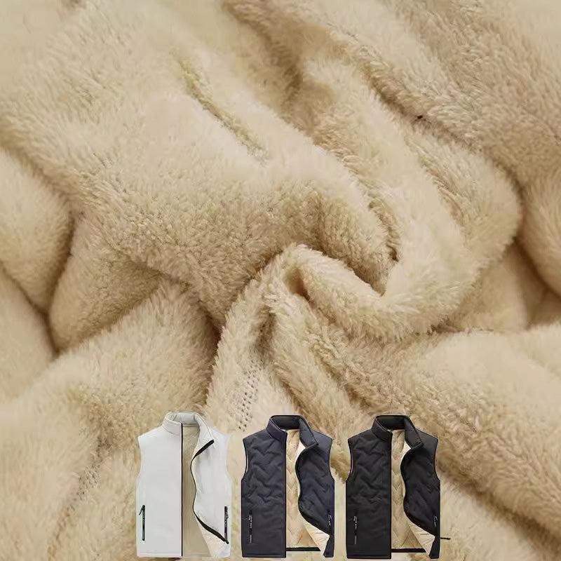 💖VENTE FLASH -50%✨️❄️Gilet matelassé décontracté sans manches unisexe avec doublure en polaire