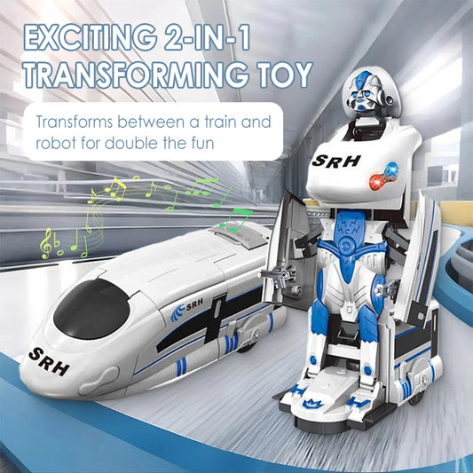 Jouet robot train transformable rechargeable