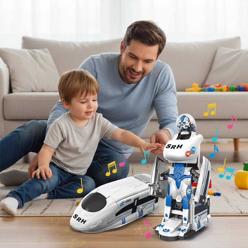 Jouet robot train transformable rechargeable