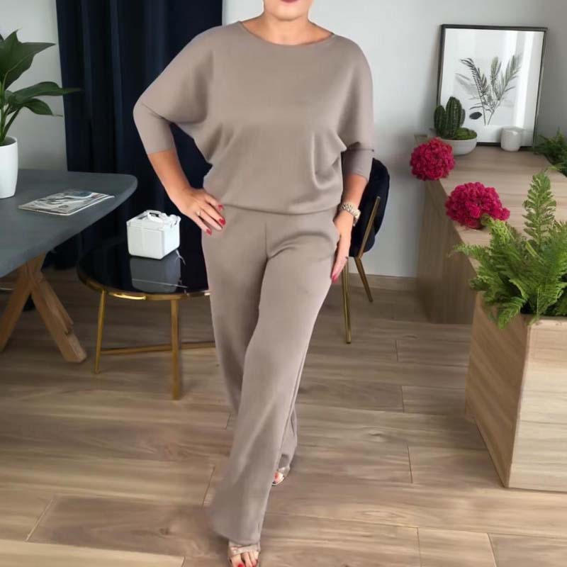 🌸Soldes d'automne👗 Élégant ensemble trois pièces avec cardigan long – Tissu doux, haut et pantalon stylés, parfaits pour aller au travail et pour le quotidien. ✨