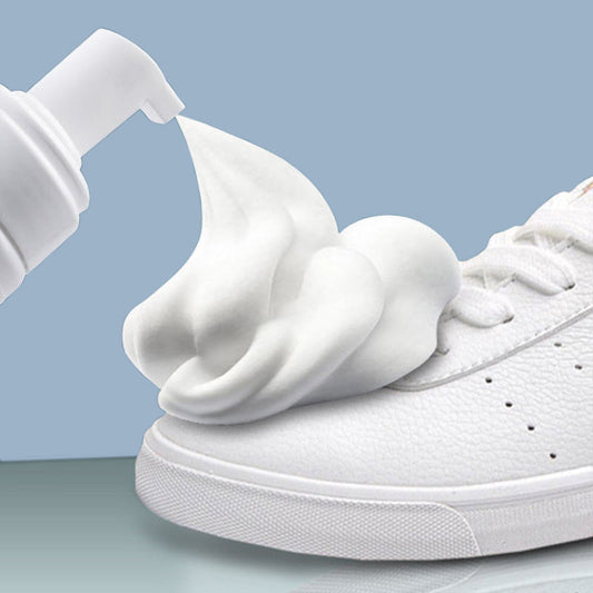 Nettoyant Mousse Décontaminant et Anti-jaunissement pour Chaussures Blanches