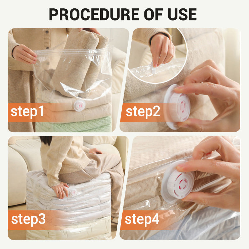 🧺1 acheté = 1 offert 🔥🧺🚀 Sac sous Vide Extra Large • Appuyez pour Évacuer l’Air