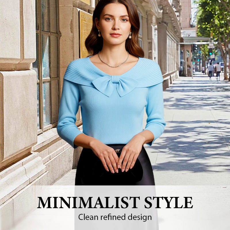 Pull en maille pour femme avec nœud