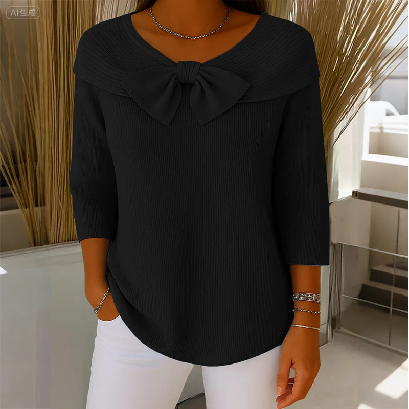 Pull en maille pour femme avec nœud