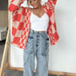 ❄️DERNIER JOUR DE PROMOTION - 50 % DE RÉDUCTION 💖 Cardigan ouvert à carreaux pour femme