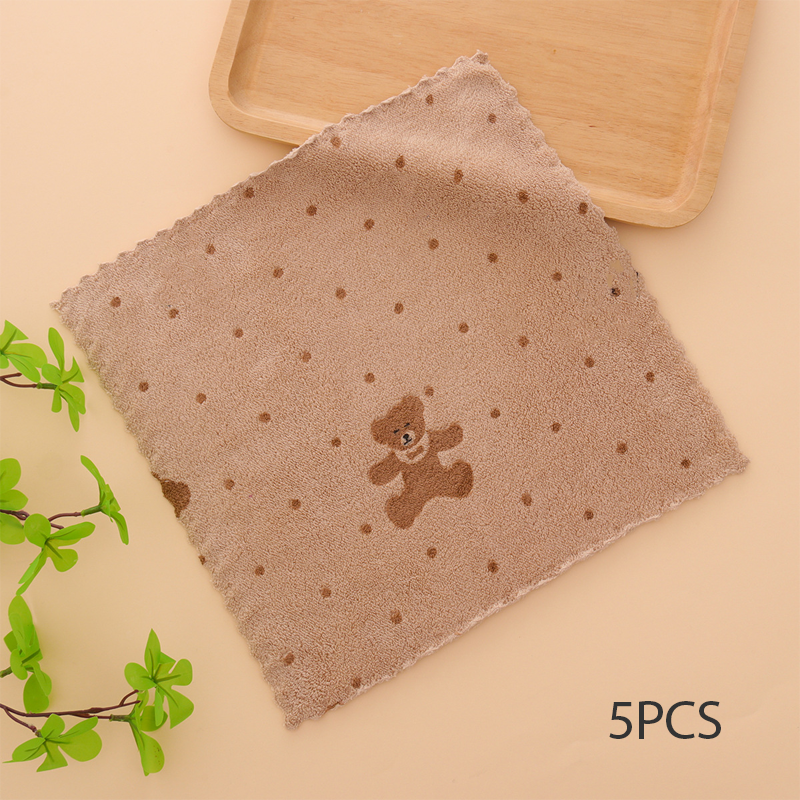 Lot de 5 chiffons en corail polaire pour la vaisselle