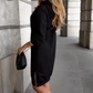 Robe-hoodie décontractée à manches longues pour femme