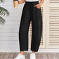Pantalon de survêtement capri à poche et cordon de serrage