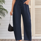 Pantalon de survêtement capri à poche et cordon de serrage